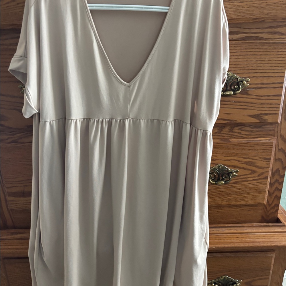 Chic Beige Mini Dress